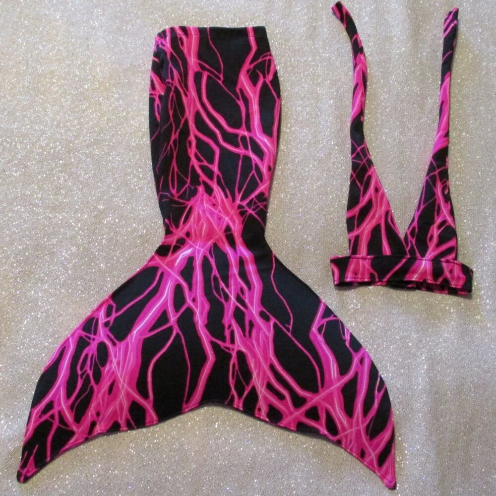 Mermaid Tail for the American Girl or any other 18” Doll - Pink Lighting